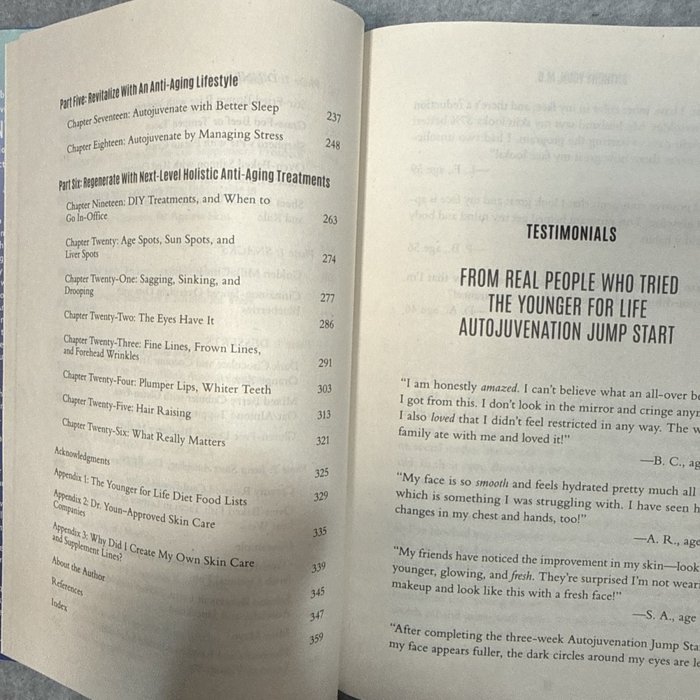 New Younger For Life By Anthony Youn MD Hardcover Holistic Health Longevity - Picture 9 of 9